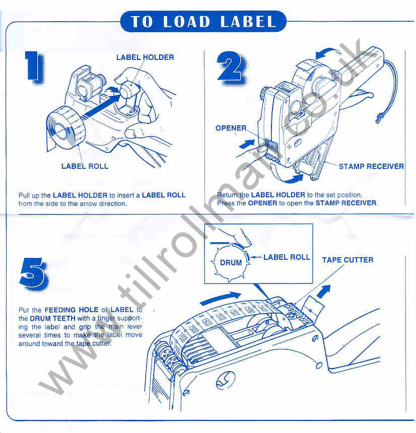 How to load pricing gun labels in a Hallo 1Y price gun