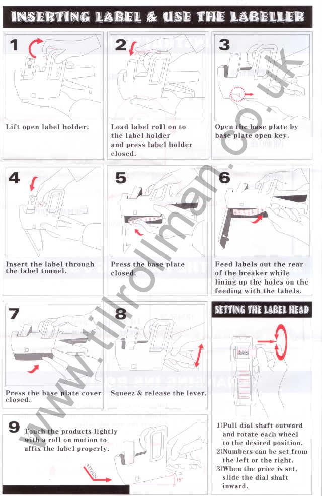 How to load Motex Price Gun Labels from Till Roll Man