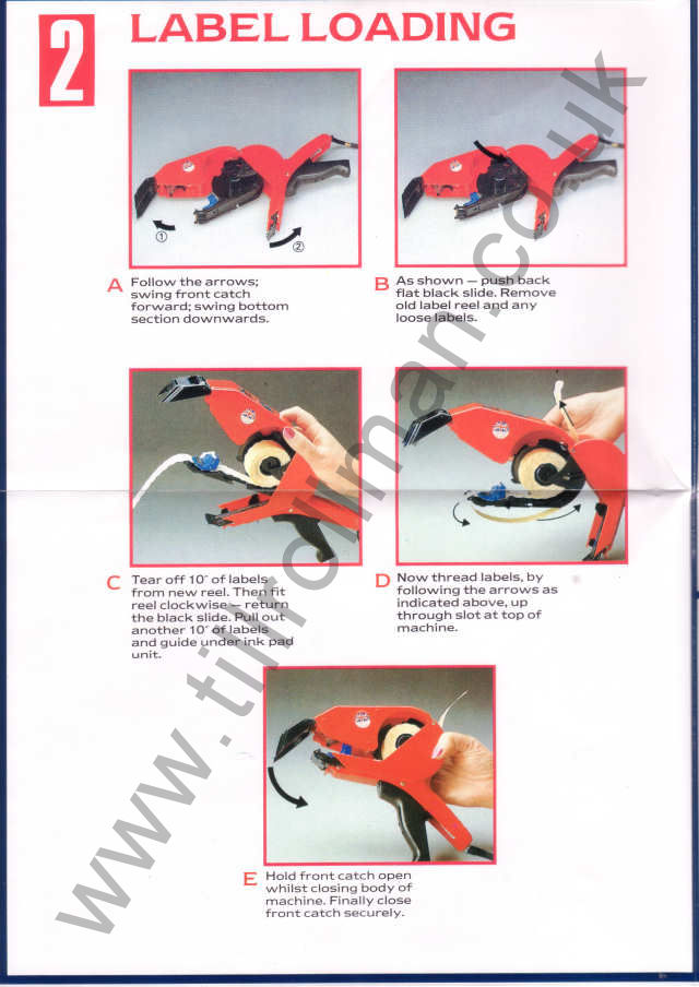 Pricing Label Loading Instructions for Nor 2/9 Price Guns